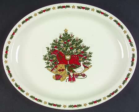 O Christmas Tree 16" Oval Serving Platter