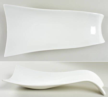Classic White 14" Assymetrical Platter