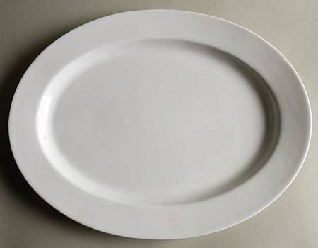Classic White 14" Oval Serving Platter