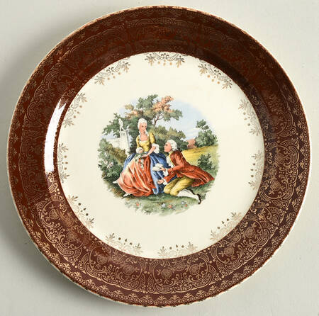 2176 Maroon Salad Plate