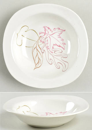 Autumn Leaves Rim Fruit/Dessert (Sauce) Bowl