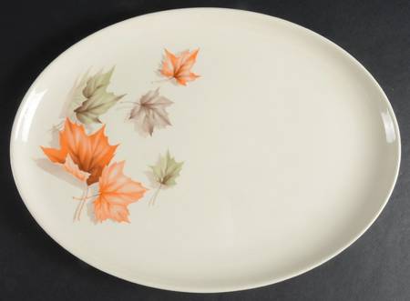 Autumn Spiral 13" Oval Serving Platter