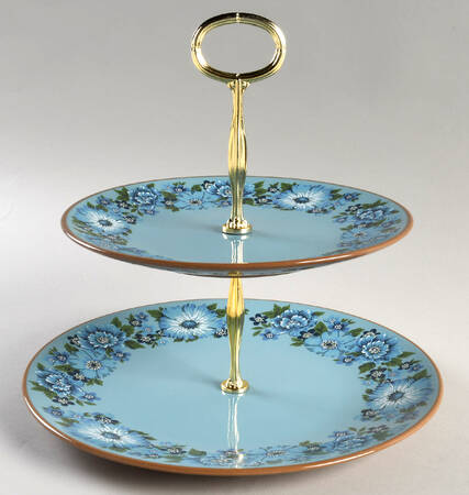 Azura 6 5/8"-10"  2 Tiered Serving Tray (Dp, Sp) HC