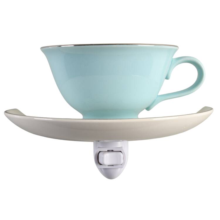 Blue Lace 4 3/8"-4 5/8" Night Light/Cup & Saucer HC