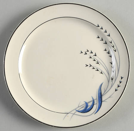 Blue Wheat Bread & Butter Plate