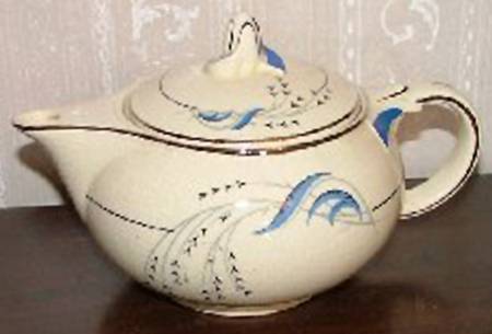 Blue Wheat Teapot & Lid