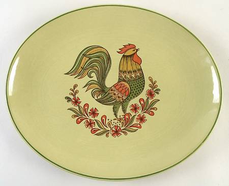 Bonnie Green 13" Oval Serving Platter