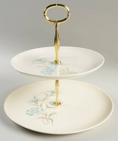 Boutonniere 6 5/8"-10"  2 Tiered Serving Tray (Dp, Sp) HC