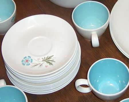 Bridal Wreath Flat Cup & Saucer Set