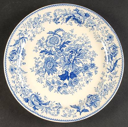 Center Bouquet Blue (Laurel Empire Shape) Salad Plate