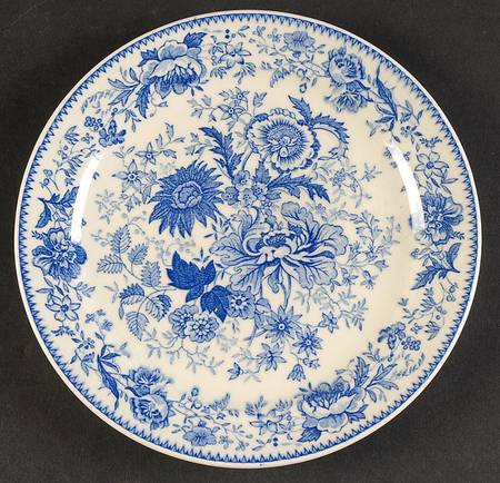 Center Bouquet Blue (Laurel Empire Shape) Dessert/Pie Plate