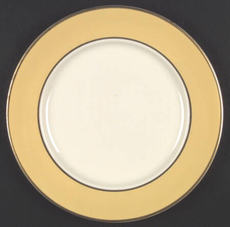 Classic Sunburst Yellow (Gold Trim) Dinner Plate