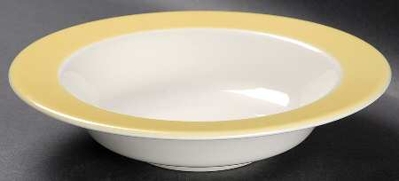 Classic Sunburst Yellow (No Trim) Rim Soup Bowl