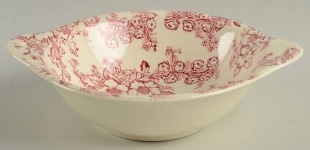 Dogwood Pink (Rim, Smooth, Cream) Lugged Cereal Bowl