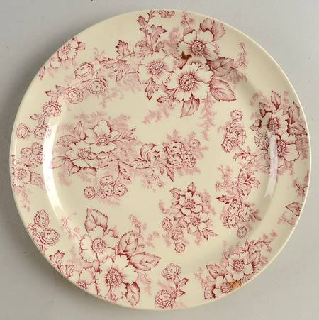 Dogwood Pink (Rim, Smooth, Cream) Luncheon Plate