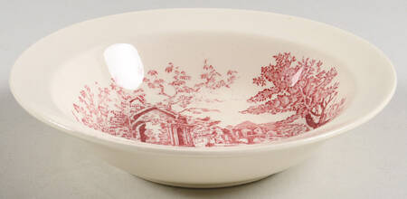 English Abbey Red (Laurel Empire, Smooth, No Trim) Rim Fruit/Dessert (Sauce) Bowl