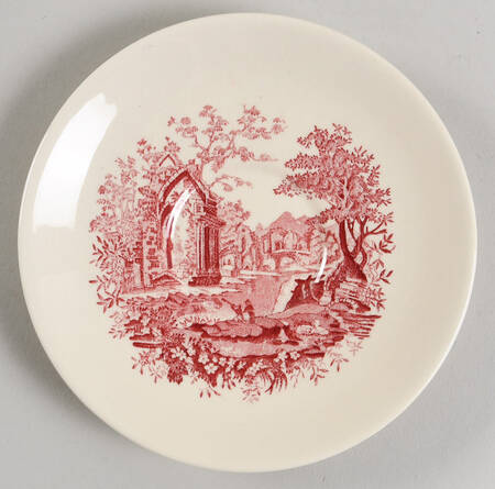 English Abbey Red (Laurel Empire, Smooth, No Trim) Saucer