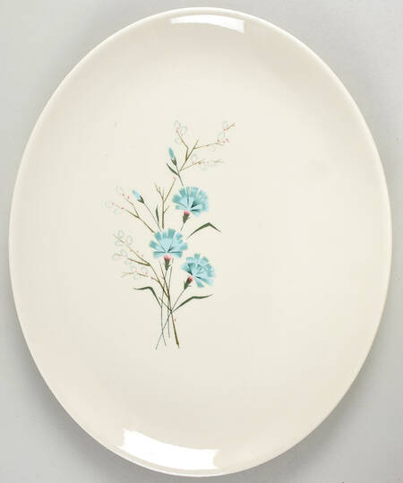 Floral 13" Oval Serving Platter by Taylor, Smith & Taylor (Ts&T)