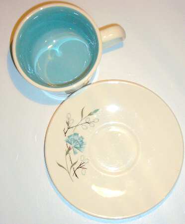 Floral Flat Cup & Saucer Set
