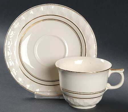 Golden Jubilee Flat Cup & Saucer Set