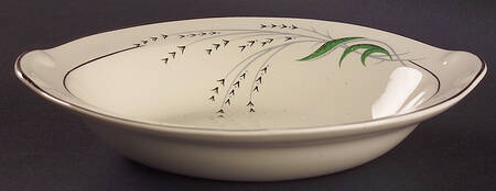 Green Wheat 9" Oval Vegetable Bowl