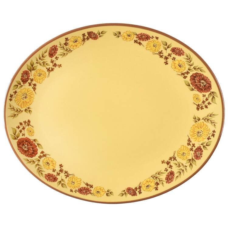 Indian Summer 14" Oval Serving Platter