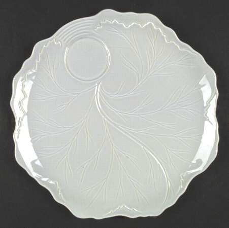 Leaf Fantasy Gray Snack Plate