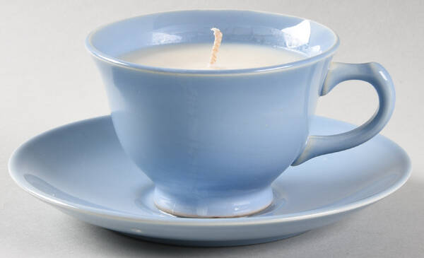 Luray Pastels Windsor Blue Scented Cup & Saucer Candle-Coffee  HC