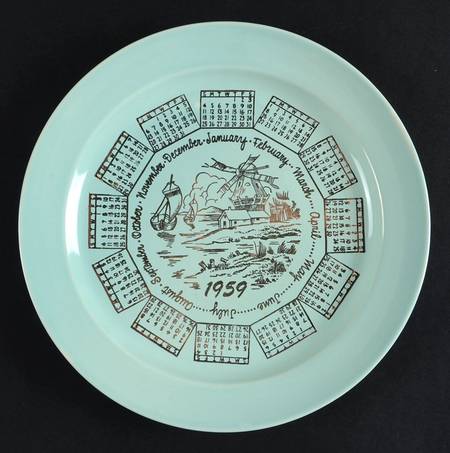 Luray Pastels Surf Green "1959" Calendar Plate