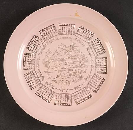 Luray Pastels Sharon Pink "1959" Calendar Plate