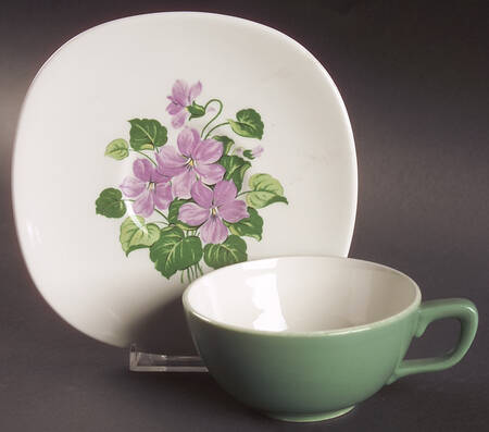 Marsh Violet Flat Cup & Saucer Set