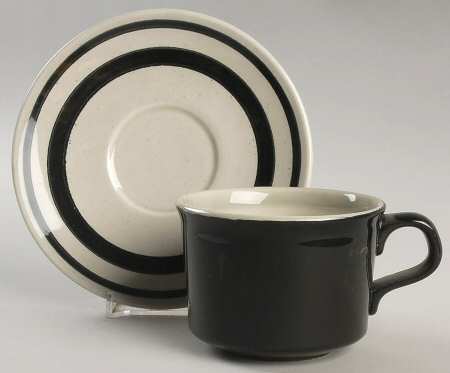 Nightflower Flat Cup & Saucer Set