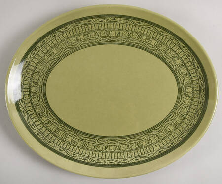 Oasis Green 13" Oval Serving Platter