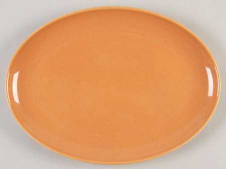 Pebbleford Burnt Orange 11" Oval Serving Platter