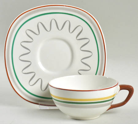 Prairie Chicken Flat Cup & Saucer Set