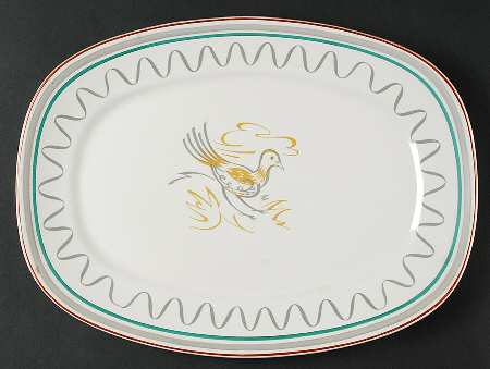 Prairie Chicken 13" Oval Serving Platter