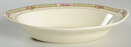 Rose Lattice 9" Oval Vegetable Bowl
