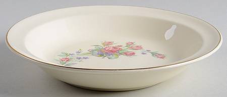 Roses Rim Soup Bowl