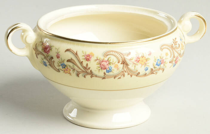 Scroll Border Sugar Bowl No Lid