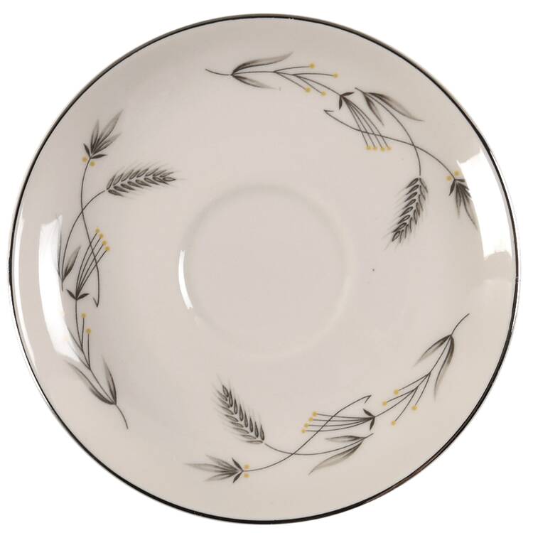Silver Wheat Saucer for Flat Cup