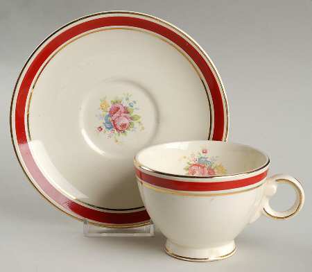 1599 Footed Cup & Saucer Set