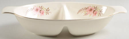 TST163 12" Oval Divided Vegetable Bowl