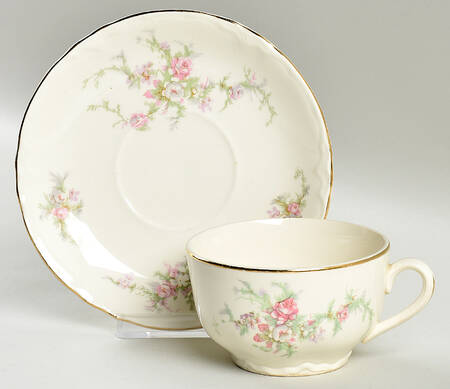 1653 Flat Cup & Saucer Set by Taylor, Smith & Taylor (Ts&T)