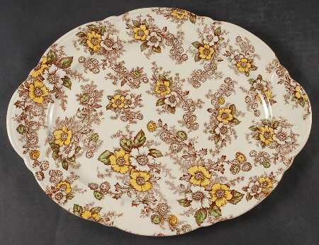 Dogwood 15" Oval Serving Platter
