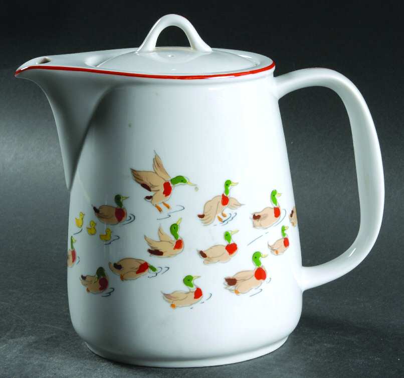 The Ducks Coffee Pot & Lid
