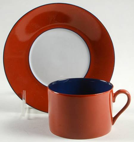 Due Terra Cotta Flat Cup & Saucer Set
