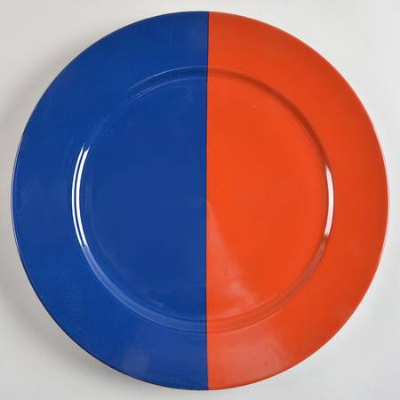 Intermezzo (Blue & Terroctta) Round Service Plate (Charger) Chop Plate