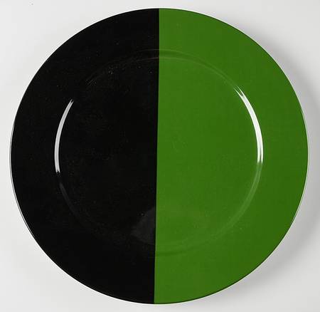 Intermezzo (Black & Green) Round Service Plate (Charger) Chop Plate