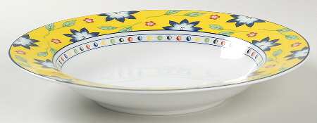 Primavera Yellow Rim Soup Bowl