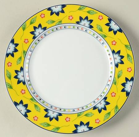 Primavera Yellow Salad Plate